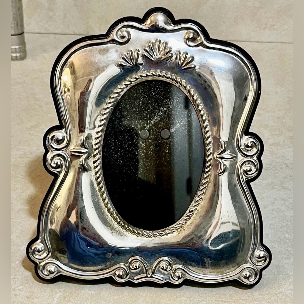 Elegant Silver Ornate Picture Frame Vintage